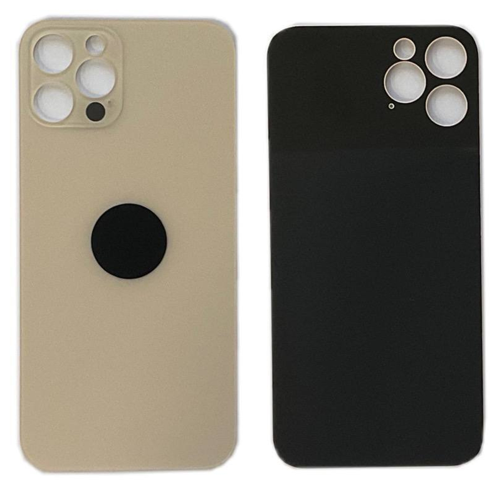 Задняя крышка для Apple iPhone 12 Pro Золото (стекло, широкий вырез под камеру)
