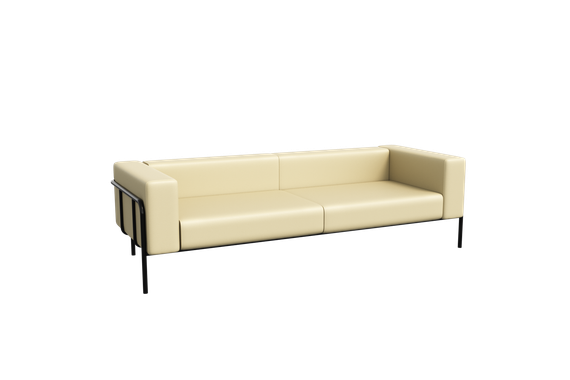 Flex Диван трехместный FLX-3 Art-vision 124/Металл Черный 2100*915*690