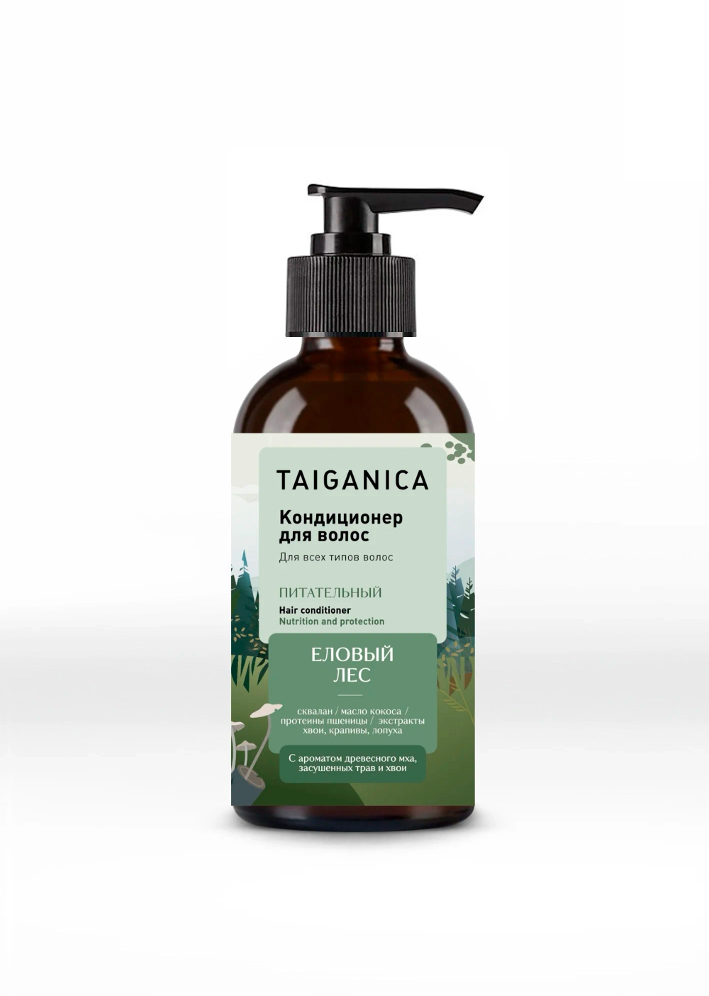 Шампунь "Еловый лес" для всех типов волос с пантенолом, ТМ ТАЙГАНИКА