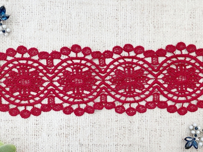 Кружево плетеное, ш. 8 см.