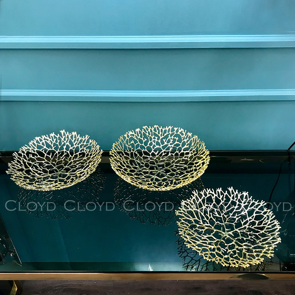 Ваза Cloyd MALACCA Vase / Ø22 см - золото (арт.50162)