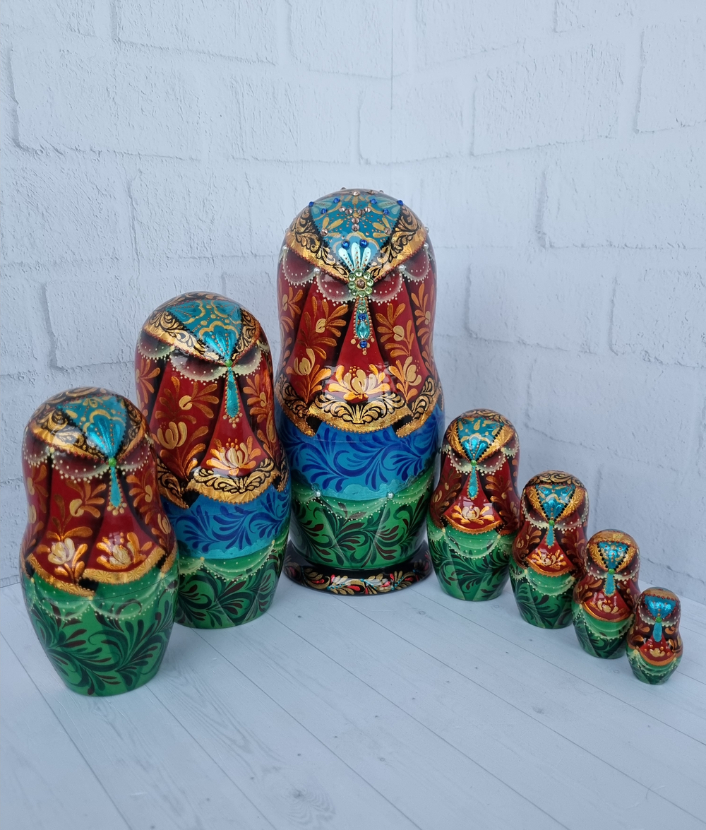 Матрешка "Сказка о золотом петушке" 7 мест