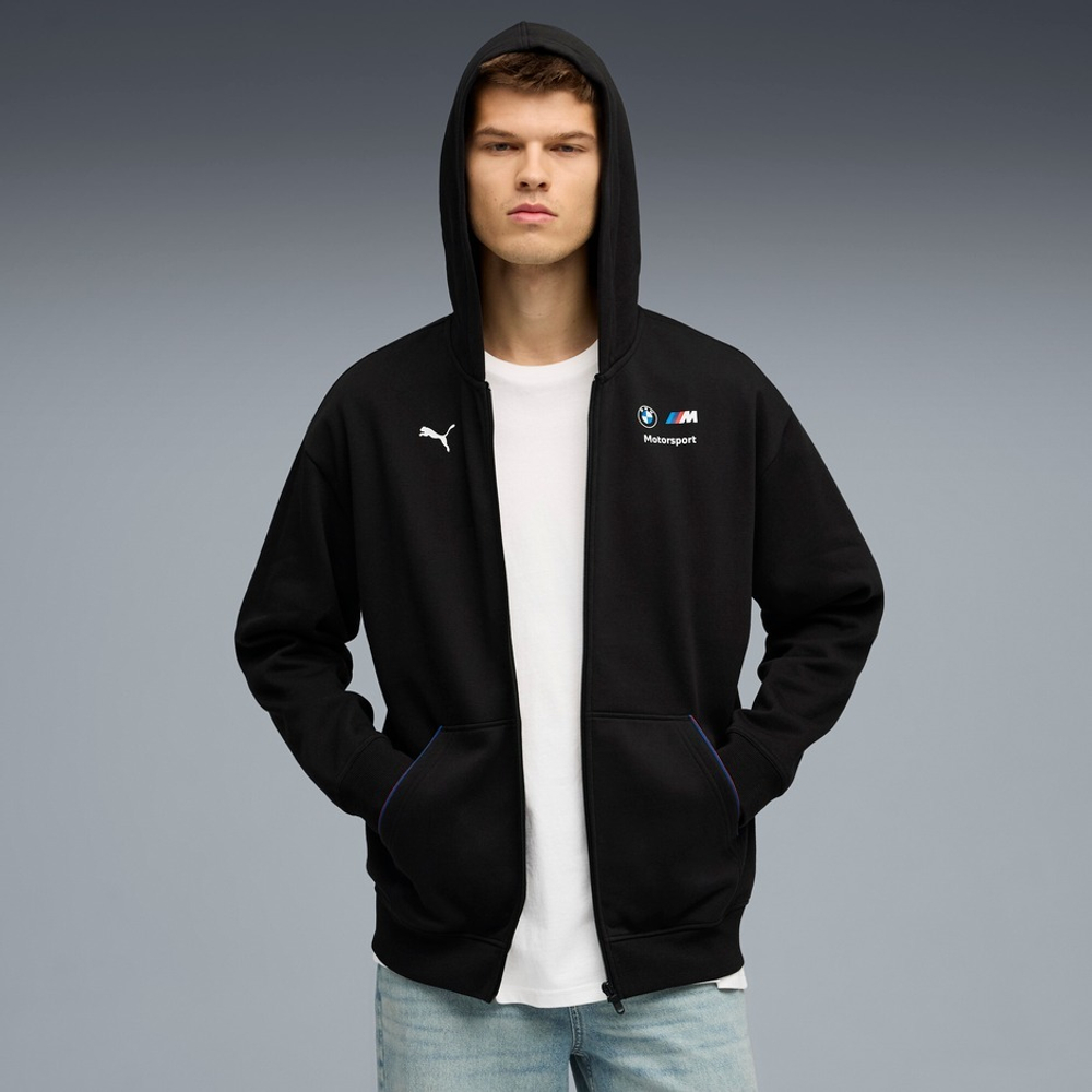Толстовка мужская PUMA BMW MMS ESS+ FZ HOODED JKT FL