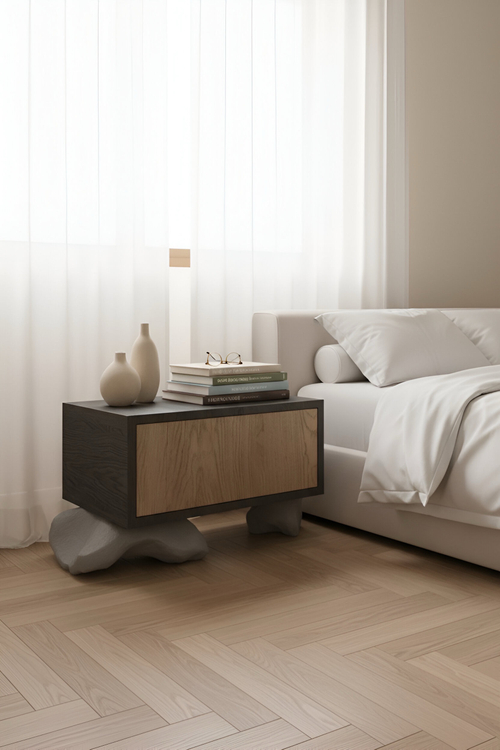 Тумба прикроватная на камнях XL