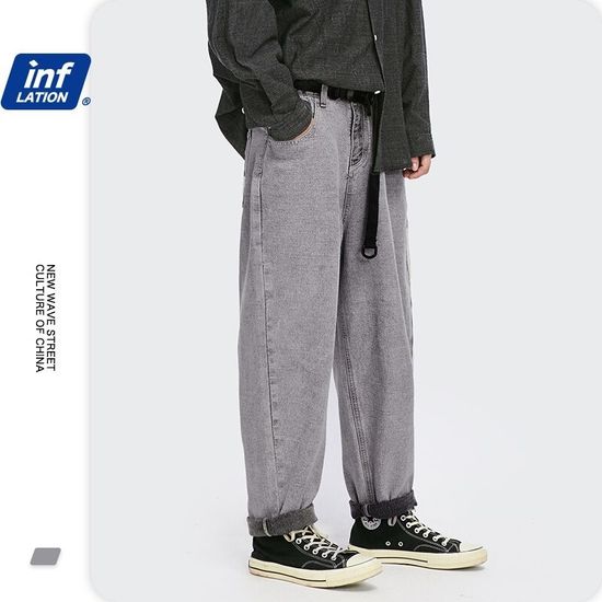 Джинсы INF Wide style 3238W20(grey)