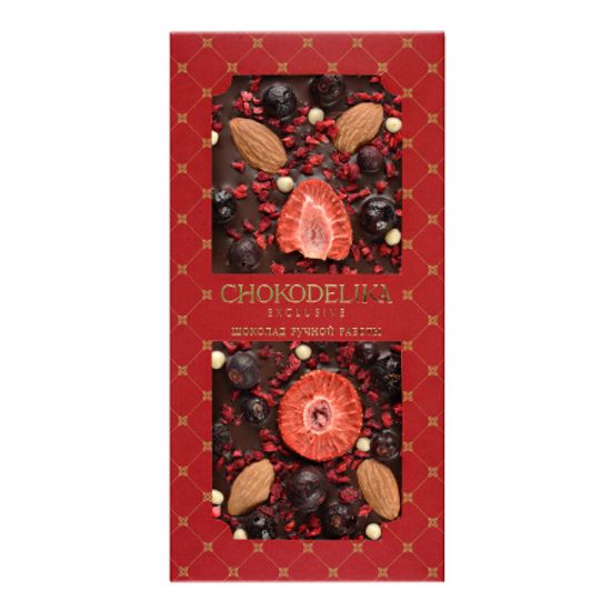 Шоколад темный "Миндаль, смородина, малина" 100 гр