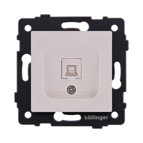 Розетка Ethernet RJ45 Cat.6, кашемир матовый Kollinger REA-018CM для Aspekt, Eleganz, Reflex