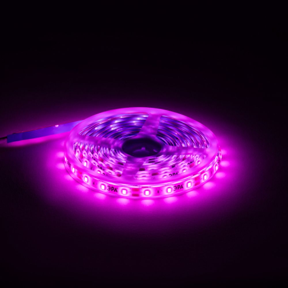Светодиодная лента для растений ЭРА FITO-Strip Light-RB-45W-5m-12V-IP65 красно-синего спектра 5м IP65 с адаптером 12V