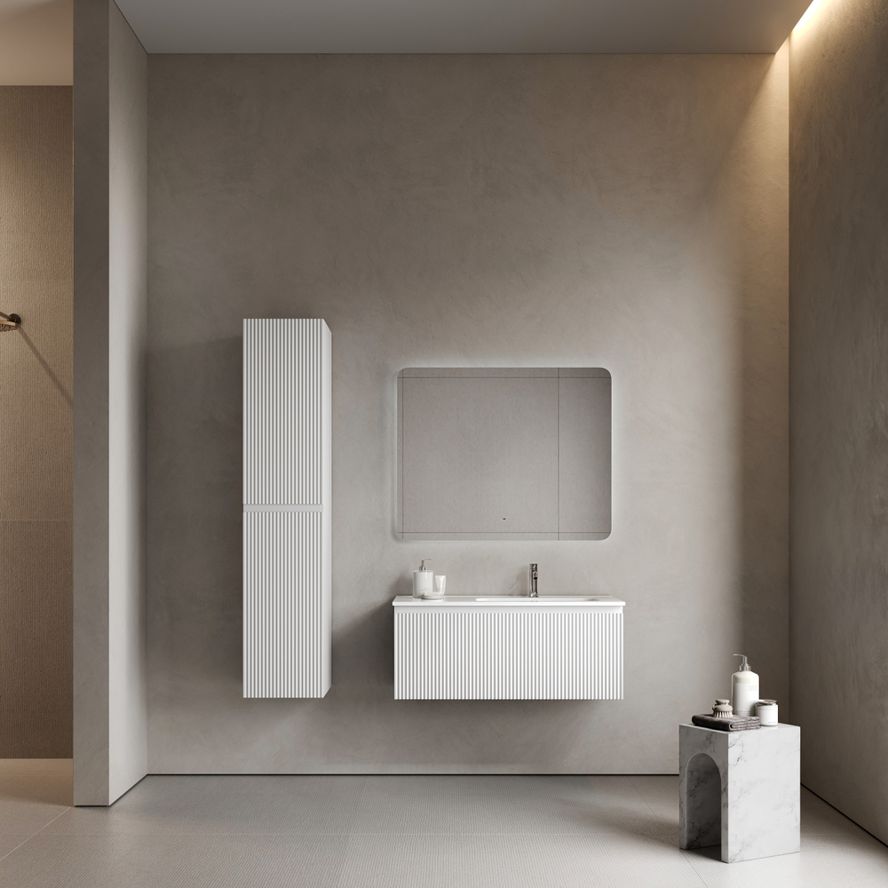 Тумба подвесная SANCOS Snob R 1.0 995х445х406, c одним ящиком оснащенным доводчиками, Bianco , арт.SNR1.0100RW