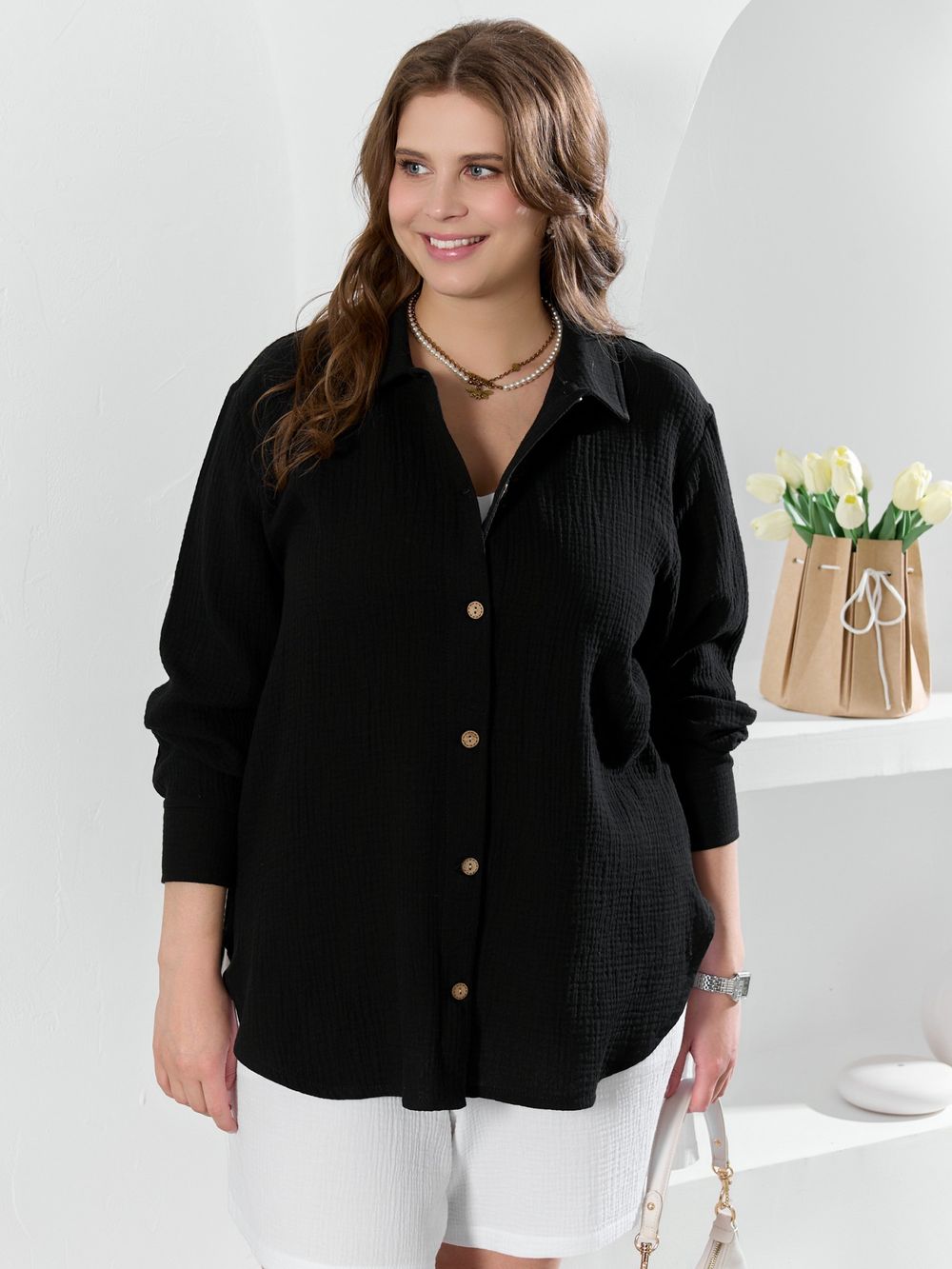 Рубашка Вуаль-6 Виотекс ЧЁРНЫЙ