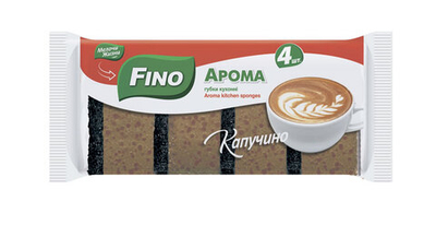 Губка кухонная Fino аромат капучино (4 шт)