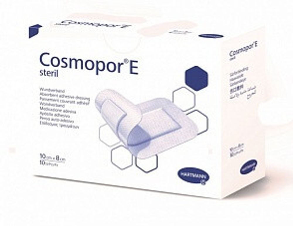 Cosmopor E steril/Космопор E стерил 10 х 8 см, 10 шт- пластырные повязки