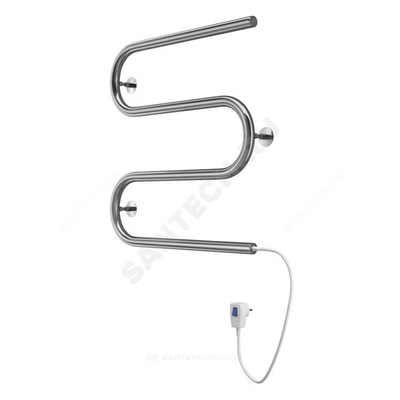 Полотенцесушитель электрический нерж сталь М-образный 50 Вт 400х500мм в/к Терминус 4620768883903