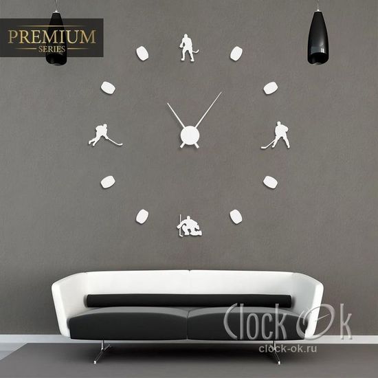 Настенные 3D часы Хоккей