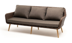 "Прованс" диван из искусственного ротанга трехместный, цвет коричневый