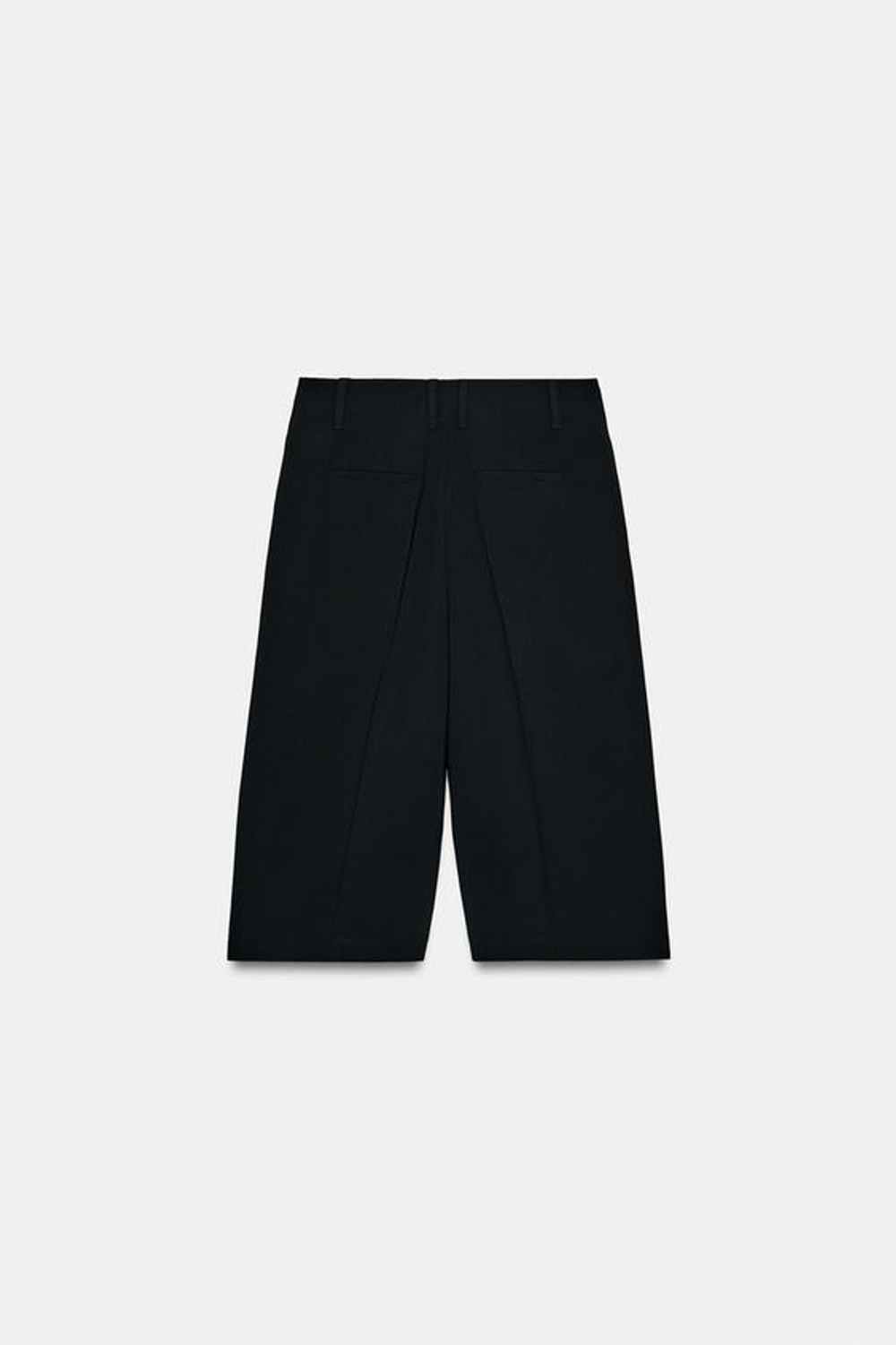 ZARA ПРЯМЫЕ ШОРТЫ СО СТРЕЛКАМИ — ZW COLLECTION, ЧЕРНЫЙ