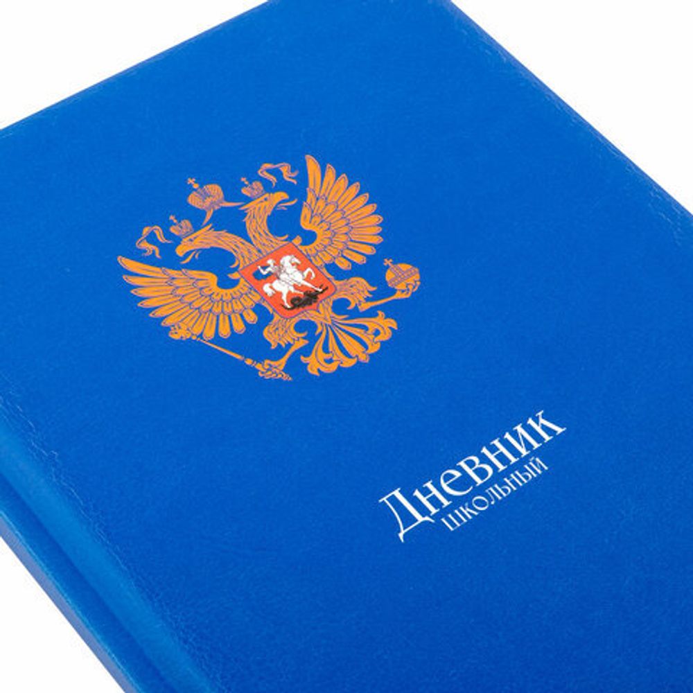Дневник 1-11 класс 48 л., кожзам (твердая с поролоном), печать, цветной блок, BRAUBERG, "Символика", 106955