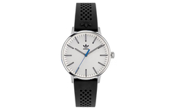 Adidas Originals STYLE Wrist Watch Quartz Movement Silicone Strap 38mm White Dial Men"s Watches 50m Water Resistant