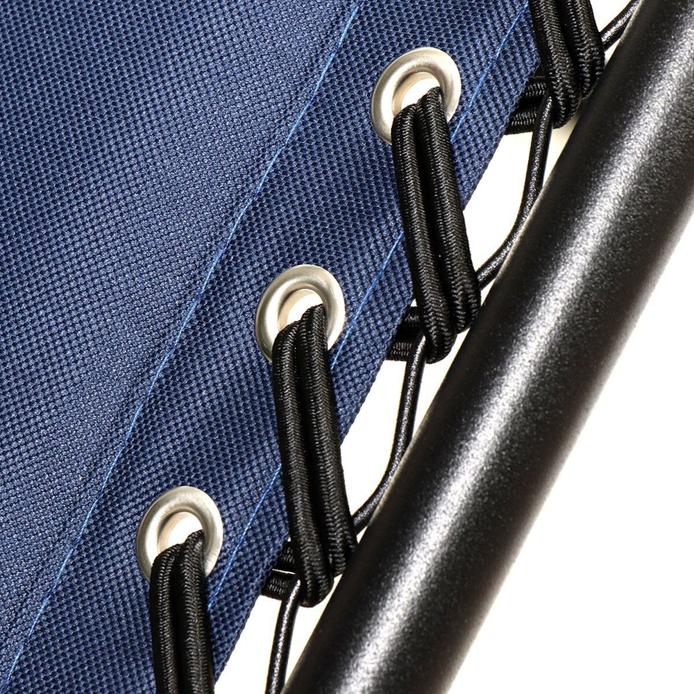 Шезлонг пляжный складной, металл, 165х65х110 см, 100 кг, 2 положения спинки, темный сапфир, двухслойный, YTLC013(2)-blue