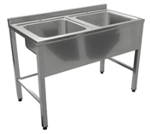 Ванна моечная "Люкс" ВМЦ2, 1400x700x860, с бортом и отверстием