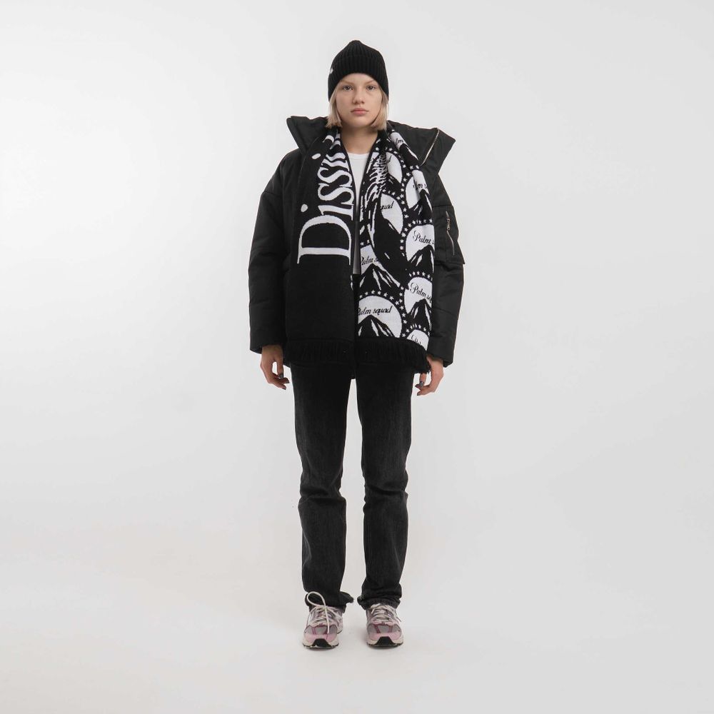 Шарф Dissident "DZ" Двусторонний Черно-Белый