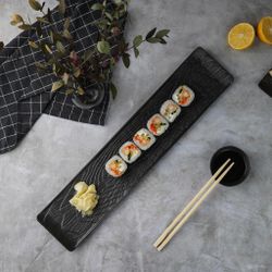 Блюдо прямоугольное 47*10 см с бортами Side Up2 Black Raw Wood P.L. Proff Cuisine [3]