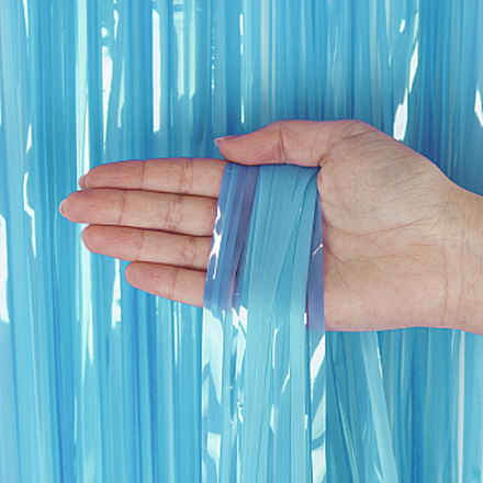 Занавес Дождик Сочный цвет Голубой 100*200 см.