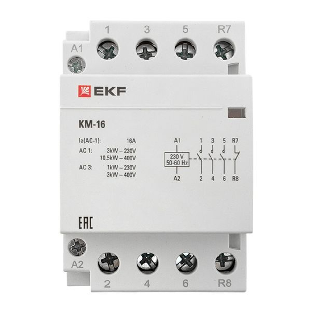 Контактор модульный КМ 16А 3NО+NC (3 мод,) EKF PROxima