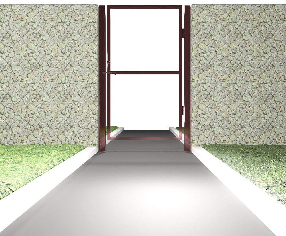 Калитка для забора со столбом 1,0х1,8м ,только каркас.