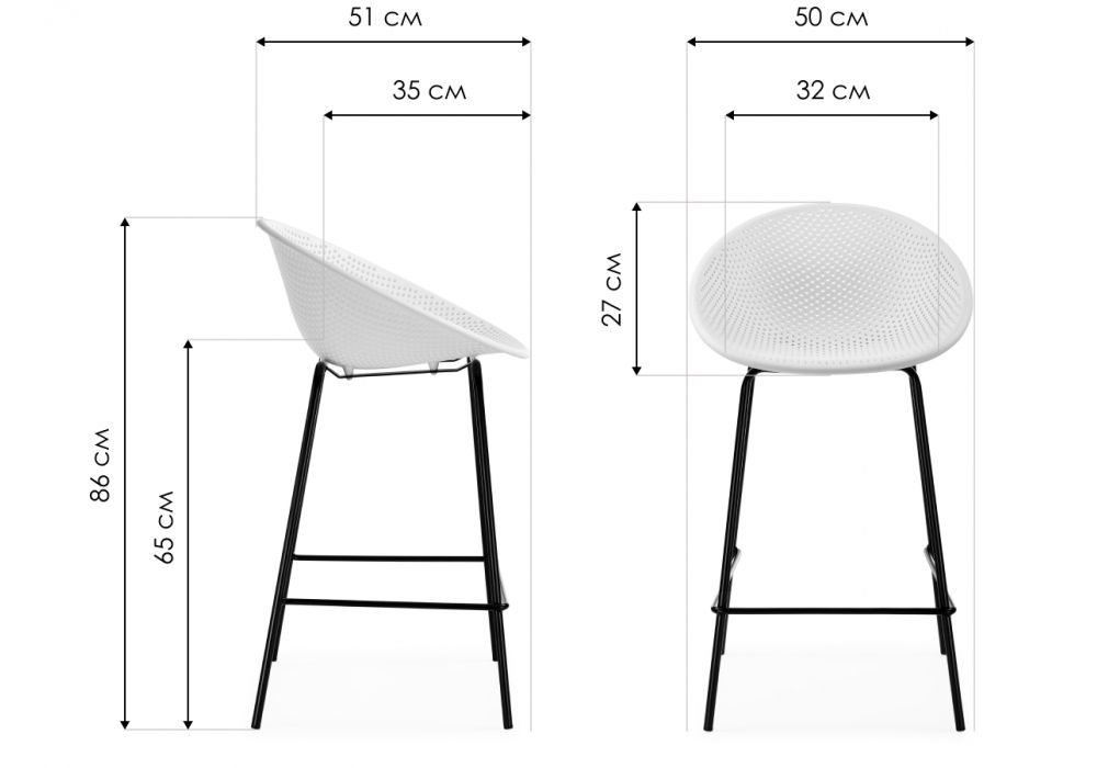 Полубарный стул Zeta dark grey / black