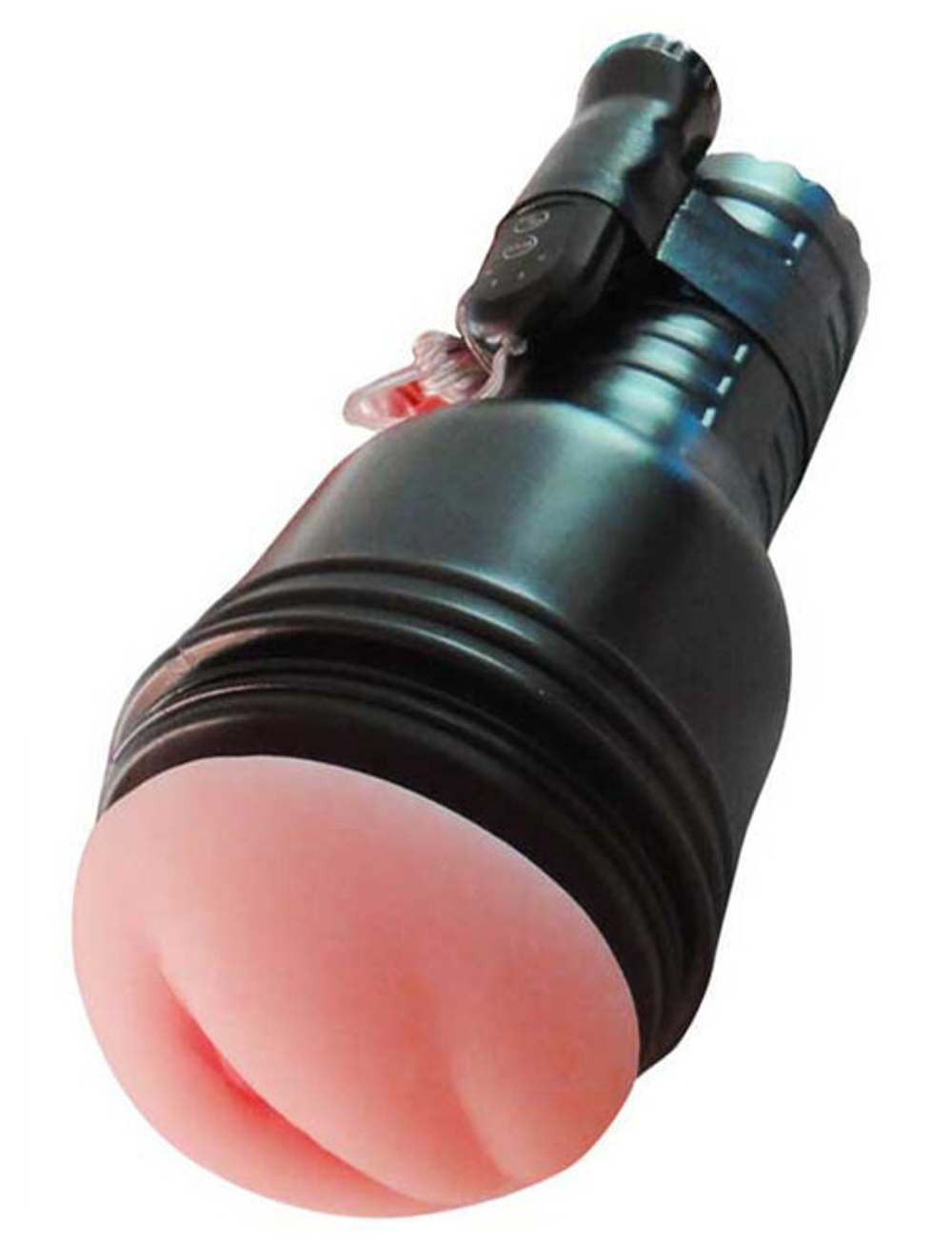 Мастурбатор-попка с вибрацией в футляре Hustler (4 режима) (Цвет: телесный)