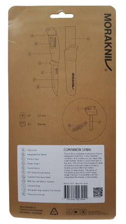 Нож Morakniv Companion Spark (S) Green, арт. 13570