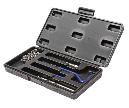 Набор инструментов и вставок для восстановления резьбы М14х1.25мм L=12.4мм 9 предметов JTC