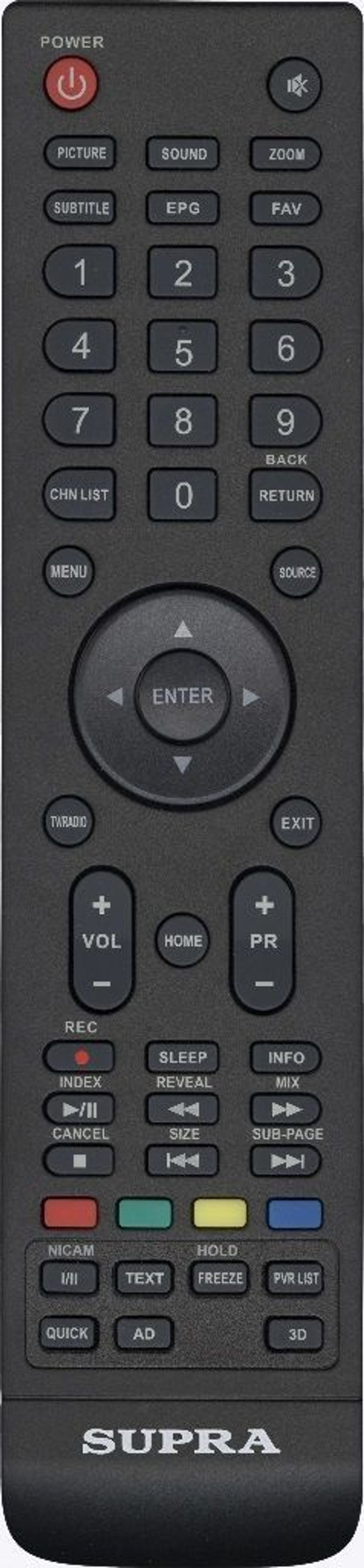 Пульт оригинальный HOF14H536GPD5 для Supra Aiwa Goldstar Erisson Harper Orion Telefunken ( HOF14J016GPD10) (STV-LC40ST660FL)