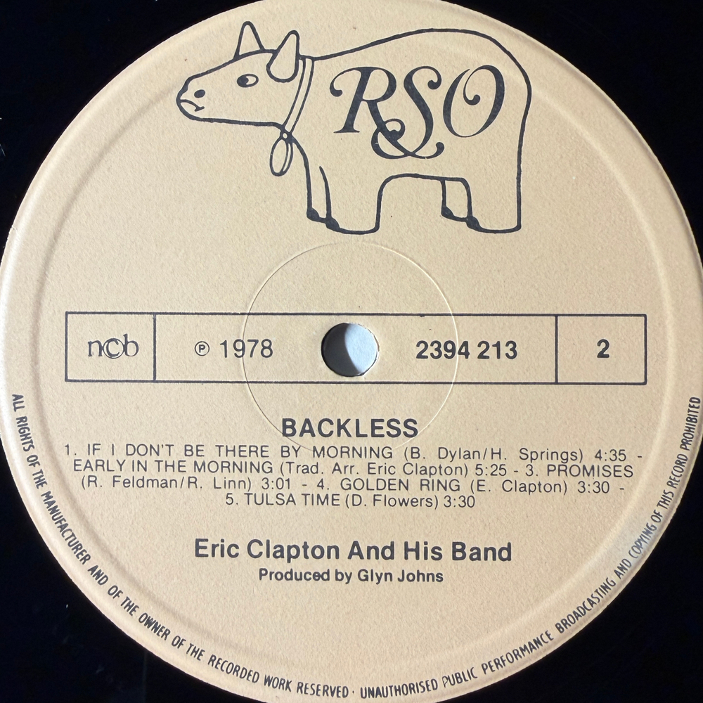 Eric Clapton - Backless (Скандинавия 1978г.)