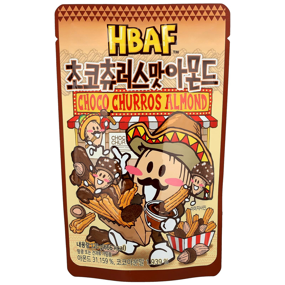HBAF, Choco Churros с миндалем, 120 г