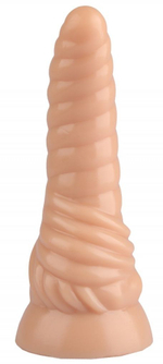 Телесный фигурный анальный фаллоимитатор - 20,5 см. (Цвет: телесный)