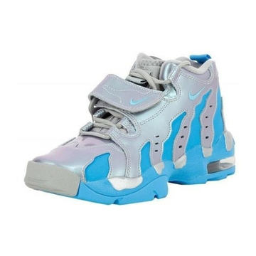 Nike Air DT Max 96 Противоскользящие Амортизирующие MID Топ Детские Баскетбольные Кроссовки Синий и Серебряный