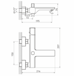 Смеситель для ванны 30k MIXLINE ML27-01 "Primo"