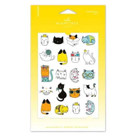 Переводные тату MIAMITATS middle Cats band