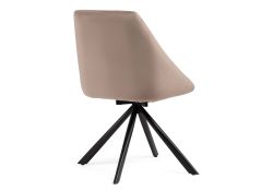 Стул на металлокаркасе Окленд крутящийся латте / черный