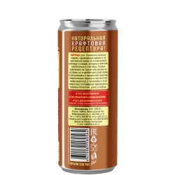 Биоактивный тоник Корица Яблоко+Зеленый чай+Имбирь 59NORTH, 330 мл, банка сзади