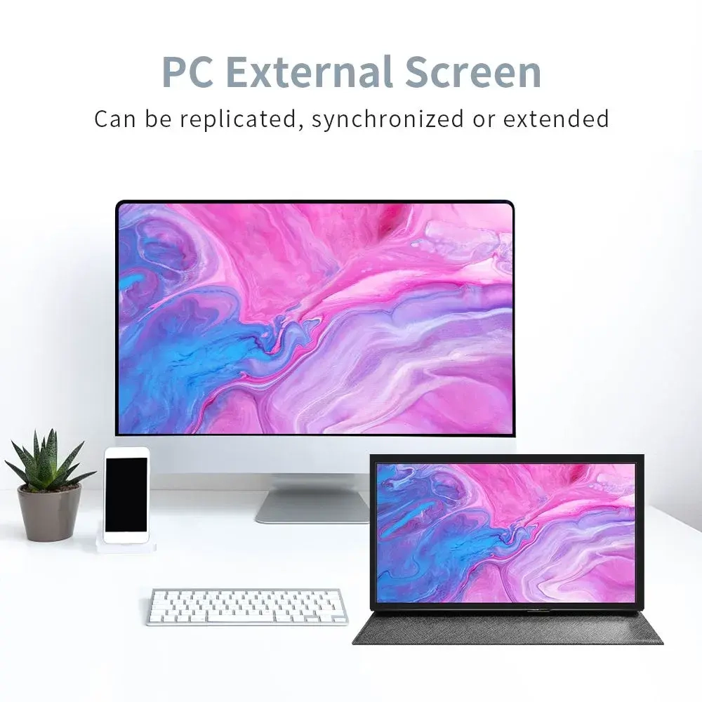 10.1" Портативный сенсорный монитор, IPS, 1024х600, 60 Гц