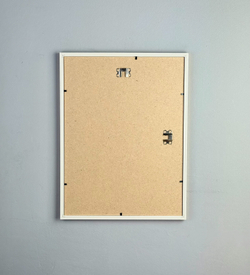 Фоторамка 30х40 см, белая, орнамент серебро, арт. 3040.707235