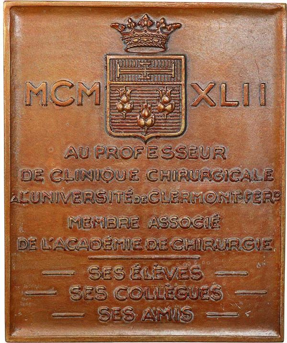 France, Pierre Dionis du Séjour Plaquette, 1942