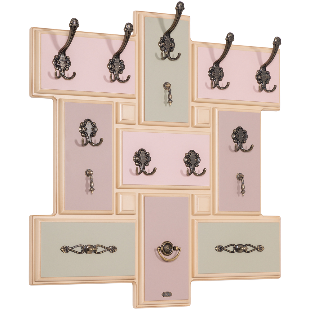 Вешалка настенная Пандора 9 Айвори Акварель