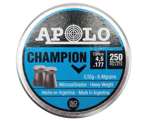 Пули пневматические Apolo Champion 4.5 мм (250 шт, 0.55 гр)
