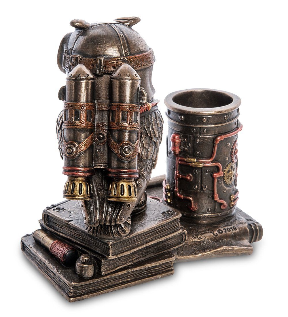 Veronese WS-1063 Подставка для телефона и ручек в стиле Стимпанк «Сова»