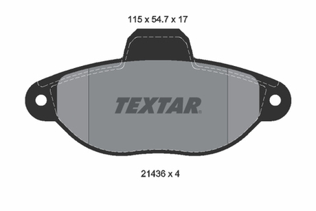 TEXTAR - 2143602-TET - Brake Pad Set, disc brake