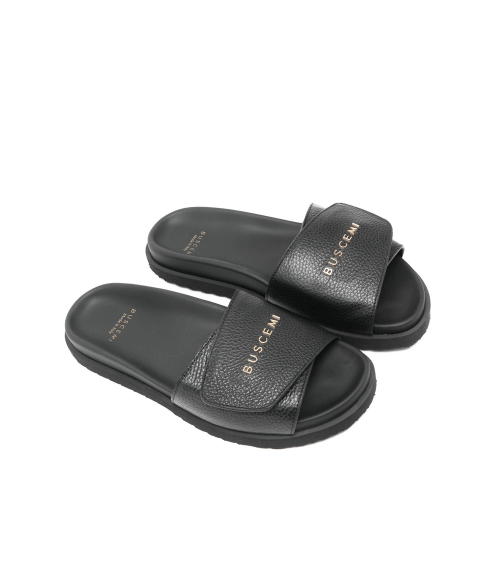 Кожаные шлепанцы alce Buscemi - черный(BCS22718)